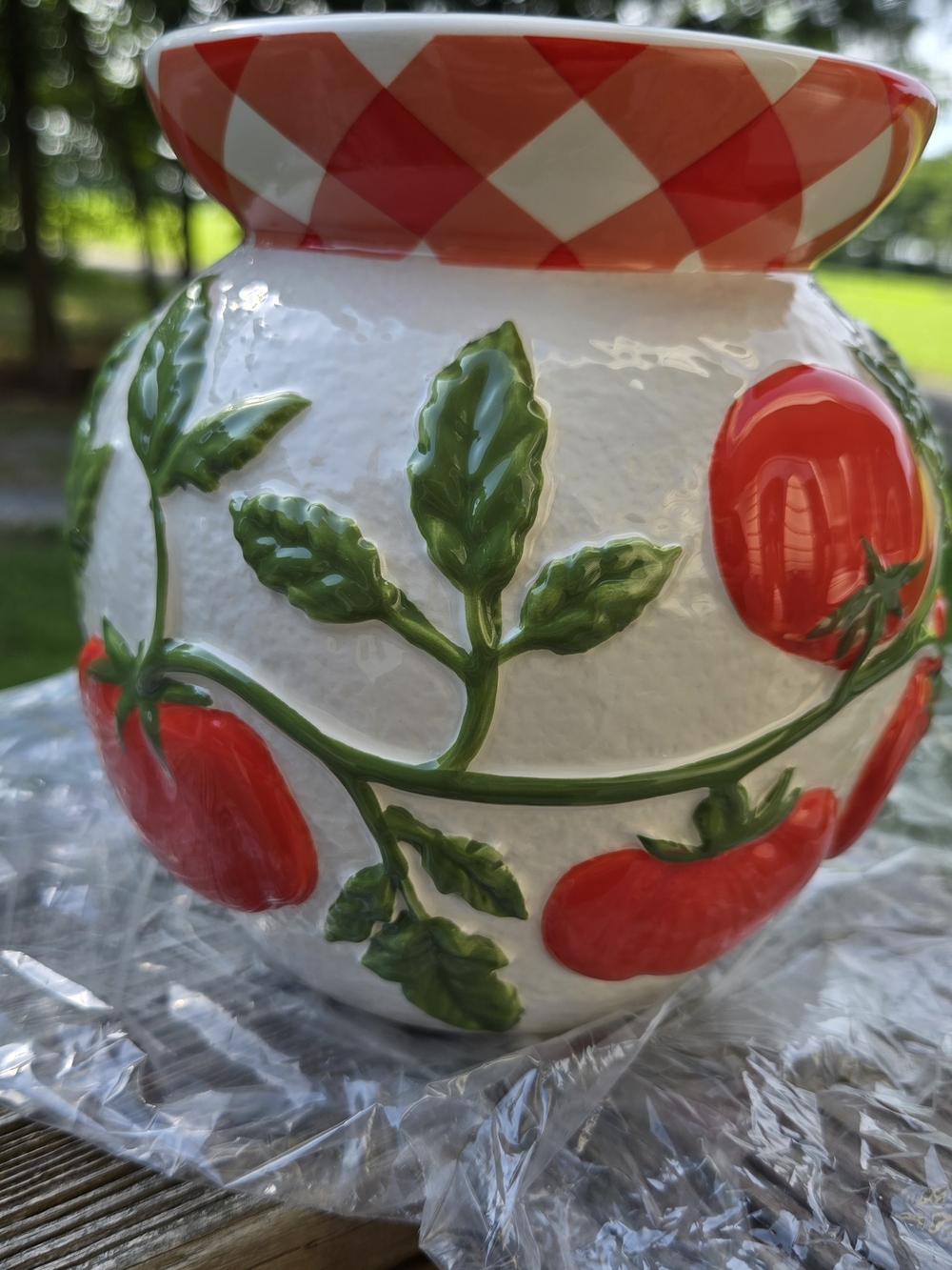 Bath & Body Works Tomato Candle Jar Base with Safety Label